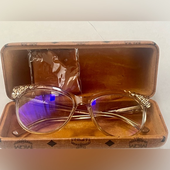 MCM Accessories - FINAL PRICE DROP 3-piece Bundle MCM Crystal Champagne Frames w case & cloth